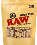 8mm Wide Natural Unrefined Pre Rolled Tips 180 Count Bag Chlorine Free Fiber Vegan Friendly For Smooth Draws And Clean Air Flow