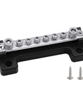 2 Pack Power Distribution Block 4 Inch Bus Bar 150 Amp 12 Volt System Crafted From Nickel Plated Brass And Rugged Abs Body with screws.