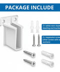 Straight Up Heavy Duty White Plastic Wire End Shelf Brackets Wall Mount Closet Storage Organizers Built Tough Long Lasting Shelving Support Hardware Set with brackets and screws included.