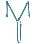 Nylon Padded Equestrian Browband Headstall With Reins And Breast Collar Set For Horse, Full Turquoise, Durable 2-Ply Nylon