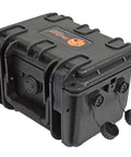 Knockout Waterproof Kayak Battery Box For Securely Housing 12V And Ah Batteries, rugged design with dual IP68 connectors.