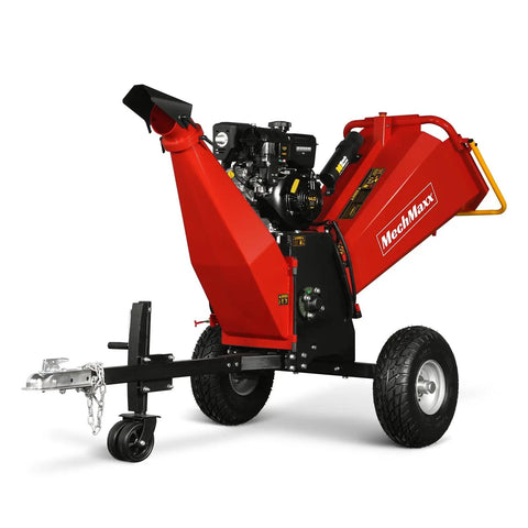 Beast Power 6 Inch Wood Chipper Shredder Mulcher Powered by Briggs Stratton 408cc 14hp Gas Engine Tow Bar Model P4206 in red