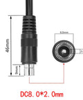 Close-up of 150 Cm Long 30A to DC8020 Male Power Cord Connector Wire For Transmission From Solar Panel To Generator Link Cable