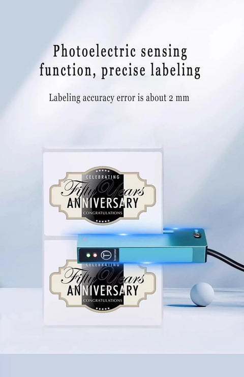 Fully Automatic Compact Labeling Machine With Conveyor Belt Self Adhesive Applicator for precise labeling on boxes.