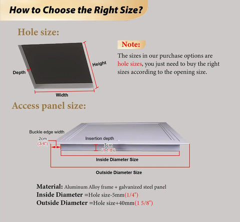 How to Choose the Right Size for Heavy Duty Metal Access Panel Service Door For Drywall Electrical And HVAC Ducts Recessed Attic Wall Cover With Smooth Grip Handle To Tuck Away Pipe Valves And Rough Cutouts Straight Shooter Size 34X36