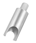 RV water heater pressure-relief valve remover tool, aluminum, for 7/8-inch wrench, side view.