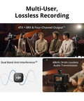 Mic 3 Wireless Microphone System With 2 Transmitters And 1 Receiver, featuring multi-user lossless recording setup.