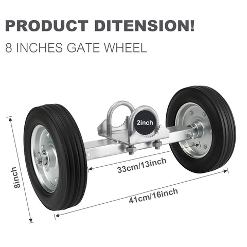 Adjustable Sliding Gate Wheel 8 Inch Tensioner Set With Mounting Bracket And U Bolts Premium Gate Accessory For Smooth Operation