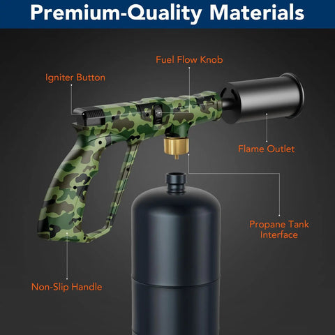Propane Kitchen Torch Head With Adjustable Flame For Cooking, BBQ, Sous Vide, And Steak Searing, Kickass Blow Torch