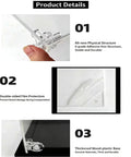 Product details of Premium Acrylic Display Case For Lego 76354 Aircraft Carrier Kit, showcasing assembly features and protective design.