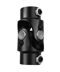 Three Quarter Inch Double D Universal Joint For Steering Shaft Black Coated 35 Degree Bend Total Length 3.25 Inches 83mm 40Cr Alloy Steel