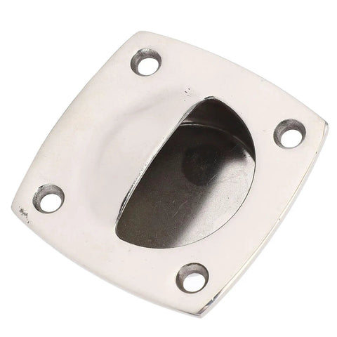 Badass Marine Grade Solid Stainless Steel Flush Pull Handle Rust Proof Cabinet Hardware Minimalist Square Design For Boats Cabins Decks And Kitchen Cabinetry