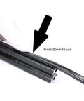 Tight Fitting Aluminum Extrusion T Slot Covers And Slick Seal Strips For 3030 1515 4040 Profiles Fits 8mm T Slot Or V Groove Delivers Bulletproof Grime Shield For Spotless Shop Rails 4 Meter Length being pressed on an aluminum rail
