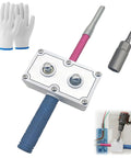 Ultimate Drill Powered Wire Puller For Electricians with gloves and attachments for tight conduit wiring tasks.