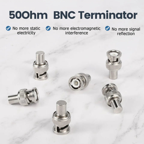 50 Ohm BNC Terminator Caps 20 Pack Protective Plugs For VNA And Signal Analyzers on marble surface