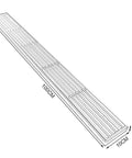 Low Pro Stainless Steel Trench Drainage System With Durable Linear Drain Covers for driveways, patios, courtyards, lawns, sidewalks, gardens and garages.