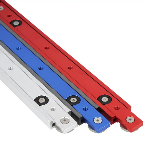 Aluminum Miter Bar Clamp Tool Slider For Table Saw Gauge Rod T Slot Track Rail 300mm Red in red, blue, silver view