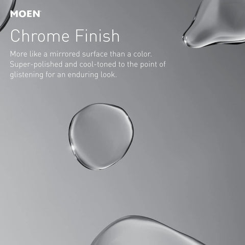 Sleek chrome finish detail for Genta LX Chrome One-Handle Tub And Shower Trim Valve With Posi-Temp Pressure Balancing.