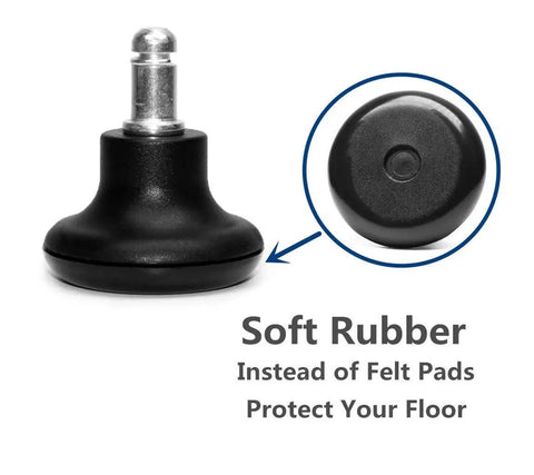Heavy Duty Office Chair Floor Protectors Desk Stool Roller Stopper Glides with soft rubber base for floor protection.