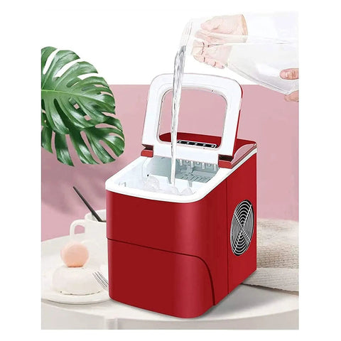 Portable Countertop Ice Maker Machine That Makes Fresh Cubes Real Quick Without Any Hassle Featuring Self Cleaning System and Spacious Bin.