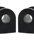 REV004.0068 Front 17mm Black Sway Bar Mount Bushing Premium Beefed Up Polyurethane Kit pair, close-up