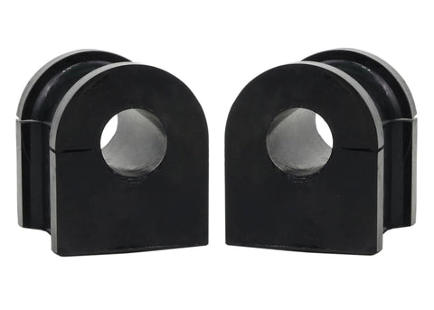 REV004.0068 Front 17mm Black Sway Bar Mount Bushing Premium Beefed Up Polyurethane Kit pair, close-up