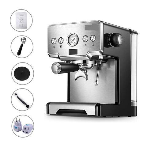 Home 15 Bar Espresso Machine With Semi Automatic Pump CRM3605 Milk Frother For Espresso And Cappuccino with included accessories