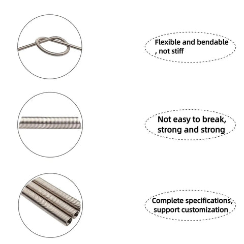 Heavy Duty Galvanized Steel Compression Spring Built Tough For Hydraulic Hose Shield and Silicone Tube Guard with Rock Solid Corrosion Resistance.