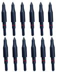 12 steel screw-in archery field points for target practice and hunting, featuring 100 125 150 200 grain tips, CNC precision
