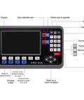 2 Axis Digital Readout DRO Display For Milling Machines And Lathes With 100 To 1000mm Linear Scale, 5um Resolution, LCD Readout