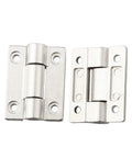 Concealed Rotating Cabinet Hinges 2 Pack With Free Stop Positioning And Adjustable Torque Damping Flat Silver Finish Easy Install Durable Zinc Alloy