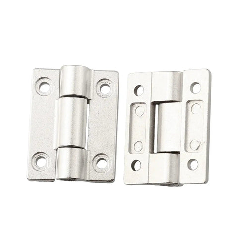 Concealed Rotating Cabinet Hinges 2 Pack With Free Stop Positioning And Adjustable Torque Damping Flat Silver Finish Easy Install Durable Zinc Alloy