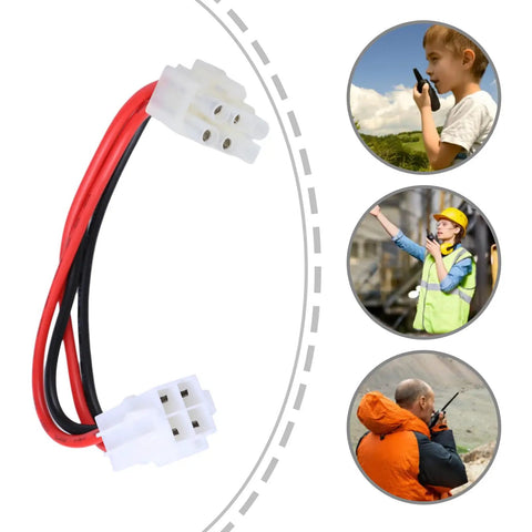 Plug And Play 4 Pin To 6 Pin Shortwave Radio Power Cord Adapter Cable For Outdoor Communications and Amateur Radio Enthusiasts Camping