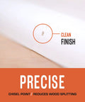 Heavy Duty Galvanized Finishing Nails for 20 Degree Angled Nailer 16 Gauge 2 and a Half Inch 2000 Per Box Chisel Point to Prevent Wood Splitting Durable Trim Nail Solution for a Smooth Pro Finish close-up showing clean finish.