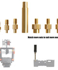Brass Heat Insert Nut Set For Soldering And 3D Printing, Pro Grade Brass Threaded Nut Insertion Tool For 2 To 8 Mm Tips