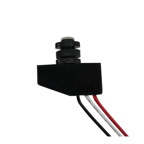 Dusk To Dawn Outdoor Light Sensor Switch, DC 8-50V Photoelectric Switch With 3.5A Load, showing black casing and red, white, black wires