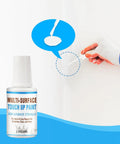 White Touch Up Paint Pen being used on a wall, Multi Surface Quick Dry Porcelain White For Dresser, Door, Floor, Cabinet, Appliance And Bathtub, 1 Fl Oz, High Gloss Finish For Scratches And Spots, DIY Friendly No Mess