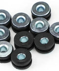 10 Piece M6 Motorcycle Side Panel Rubber Grommets Kit With Bolts For Secure Fit, Dampens Vibration And Prevents Panel Rattle, Direct Replacement Fastening Solution For Side Panels On Most Bikes, Easy Install.