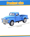 Little Blue Truck Pull Back Toy Car With Opening Door, Vintage Alloy Mini Pickup, size 12.5cm, for Desk Cabinet Bookshelf Display