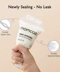 200 Pack Breastmilk Storage Bags Featuring Nifty Temperature Color Shift And Knockout Double Zip Seal For Freezing 6 Ounce Sterilized Breastfeeding Supplies Dead Simple Straight Up Smooth Sailing Bundle, showing double zipper seal and temp-sensing.