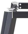 Close-up of Built Tough Heavy Duty Steel Table Legs For Modern Industrial Diy Furniture Projects with quiet floor protectors.