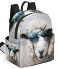 Mini Backpack Purse For Women With Adjustable Straps, Cute Sheep Print Small Daypack, Go To Everyday Carry Bag For Travel
