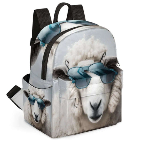 Mini Backpack Purse For Women With Adjustable Straps, Cute Sheep Print Small Daypack, Go To Everyday Carry Bag For Travel