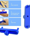 TorSor center scribe line locator, blue plastic, 2-pack for woodworking with pencil hole