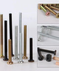 Dark Bronze Hex Socket Head Cap Screw Set With Barrel Nuts And Allen Wrench For Crib Furniture Assembly assorted fasteners