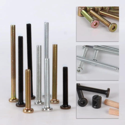 Dark Bronze Hex Socket Head Cap Screw Set With Barrel Nuts And Allen Wrench For Crib Furniture Assembly assorted fasteners