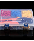 Awesome 900 Pc Insulated Spade Wire Terminals Butts With Crimping Tool For 22 To 10 Awg Electrical Wiring Repair Kit in storage case
