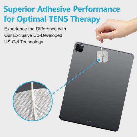 Heavy Duty Tens Therapy Pads With Pad Holder 24 Pack, featuring adhesive performance for effective TENS therapy use.