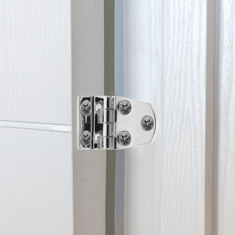 Heavy Duty 316 Stainless Steel Door Hinges Two Pack 54x37mm Thickened Gate And Furniture Butt Hinges installed on a door