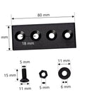Flat Track Brackets And Mending Plates For Barn Door Track Connector Set Heavy Duty Metal Joint Plates With Hex Fixing Holes And Mounting Screws